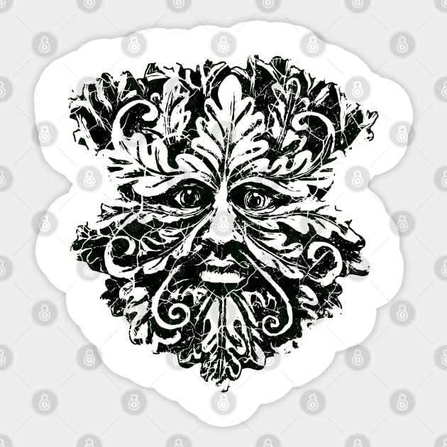 The Green Man Sticker by Nartissima